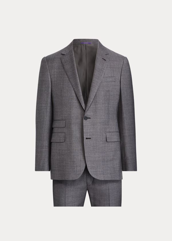 Men's Ralph Lauren Gregory Wool Sharkskin Suits | 659073ITF